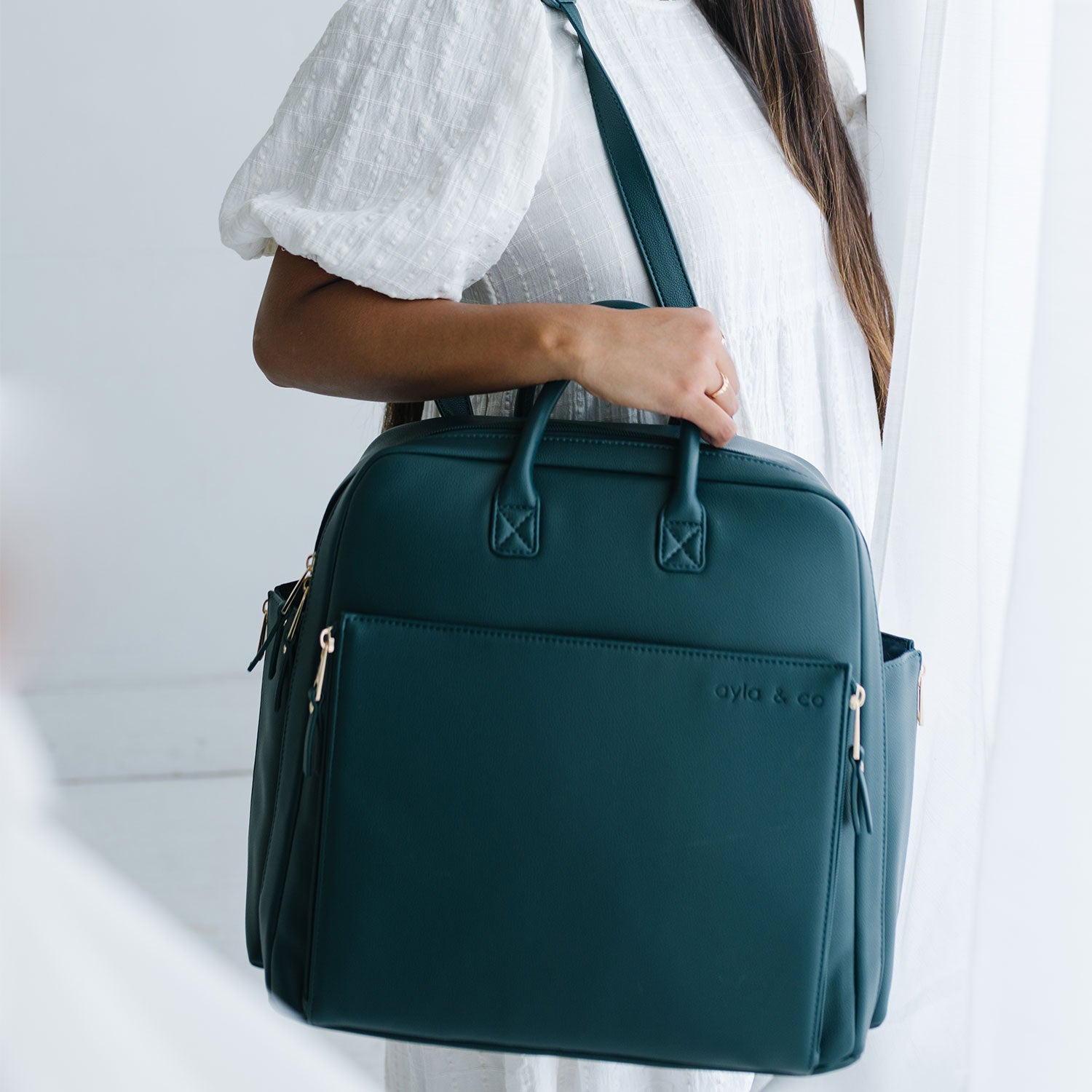 Ayla sale & Co Large Green Diaper Bag